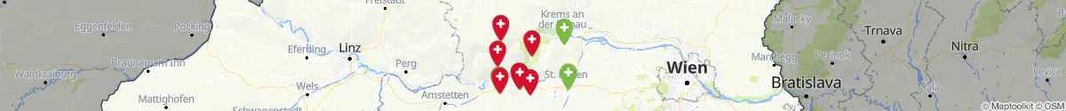 Map view for Pharmacies emergency services nearby Maria Laach am Jauerling (Krems (Land), Niederösterreich)